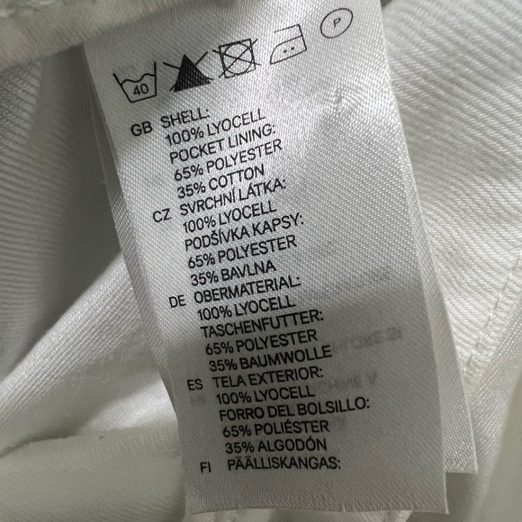 H&M White Women's Conscious Collection Shorts with side tie - Picture 7 of 7